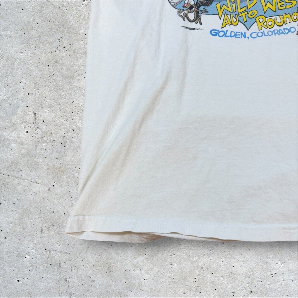 Vintage 2005 Wild West Auto Roundup T Shirt Golden Colorado Car Show L White - Picture 5 of 10
